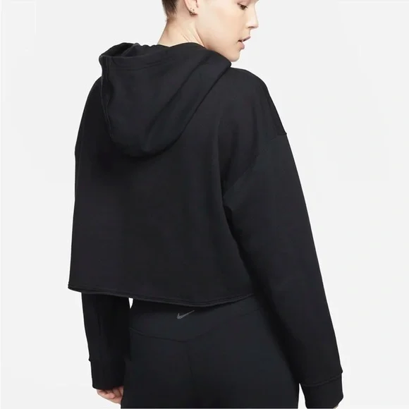 NIKE Yoga Luxe Women's Cropped Fleece Hoodie - Picture 3 of 5